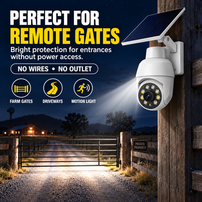 🔆Solar Patrol™-Solar-Powered Simulated Surveillance Camera Street Light