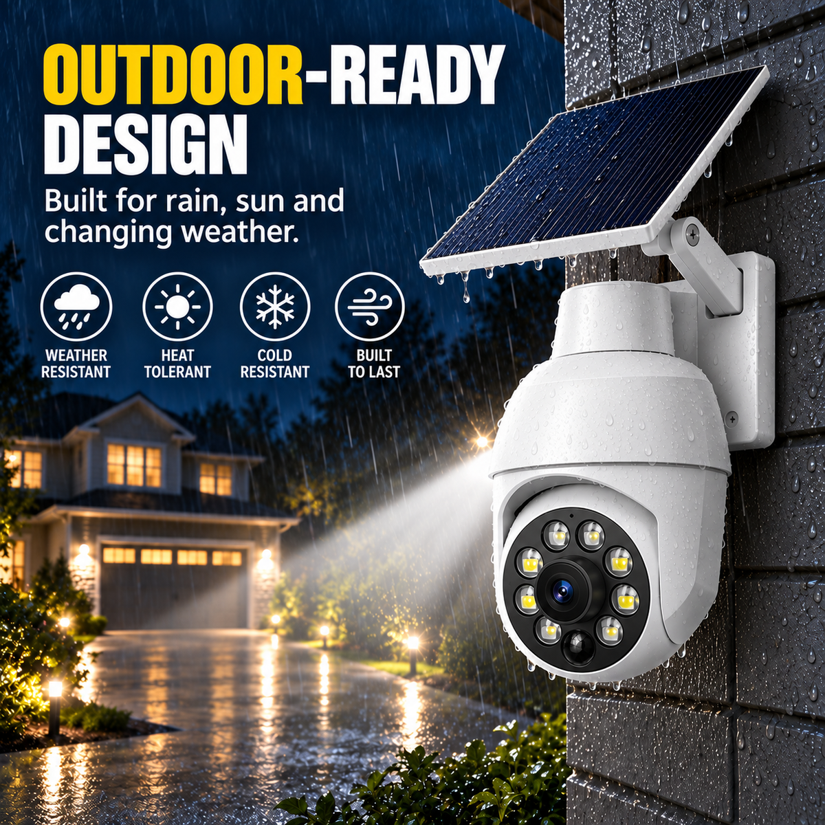 🔆Solar Patrol™-Solar-Powered Simulated Surveillance Camera Street Light