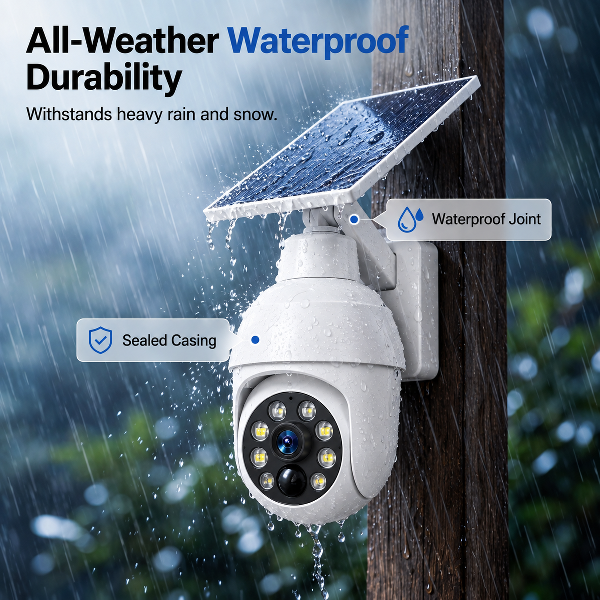 🔆Solar Patrol™-Solar-Powered Simulated Surveillance Camera Street Light