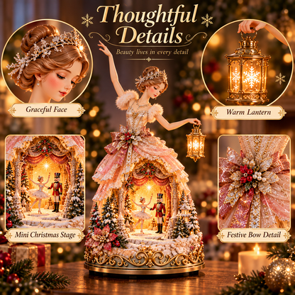🩰✨ Winter Ballerina Story Lamp – A Glowing Christmas World Beneath Her Dress