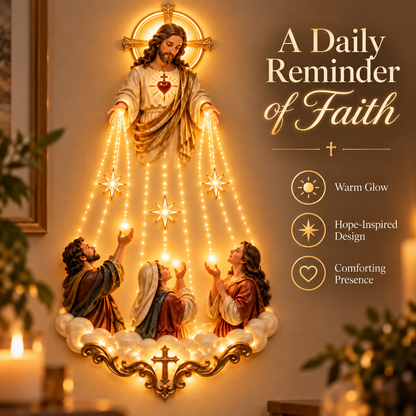✝️🕯️ Sacred Heart Glow™ | Christian Prayer Wall Light