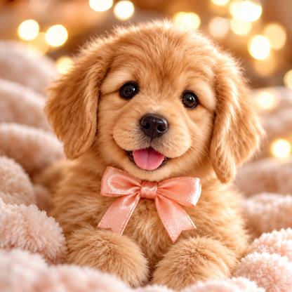 🎄🐶🎁My Little Golden| Ultra-Cute Golden Retriever Puppy Plush Companion**