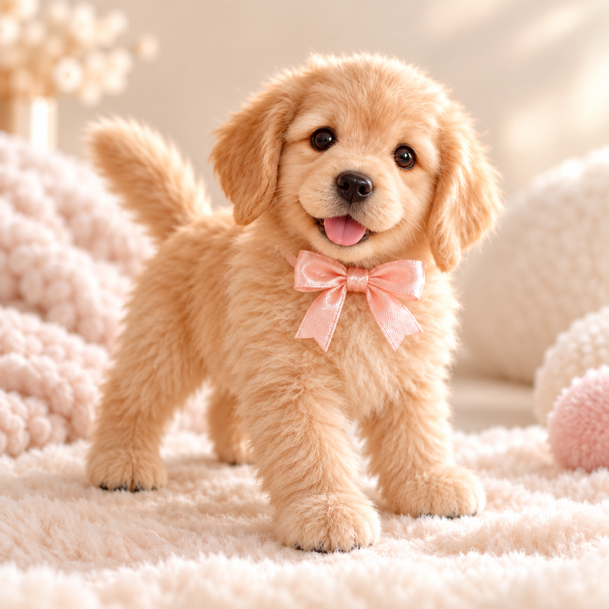 🎄🐶🎁My Little Golden| Ultra-Cute Golden Retriever Puppy Plush Companion**