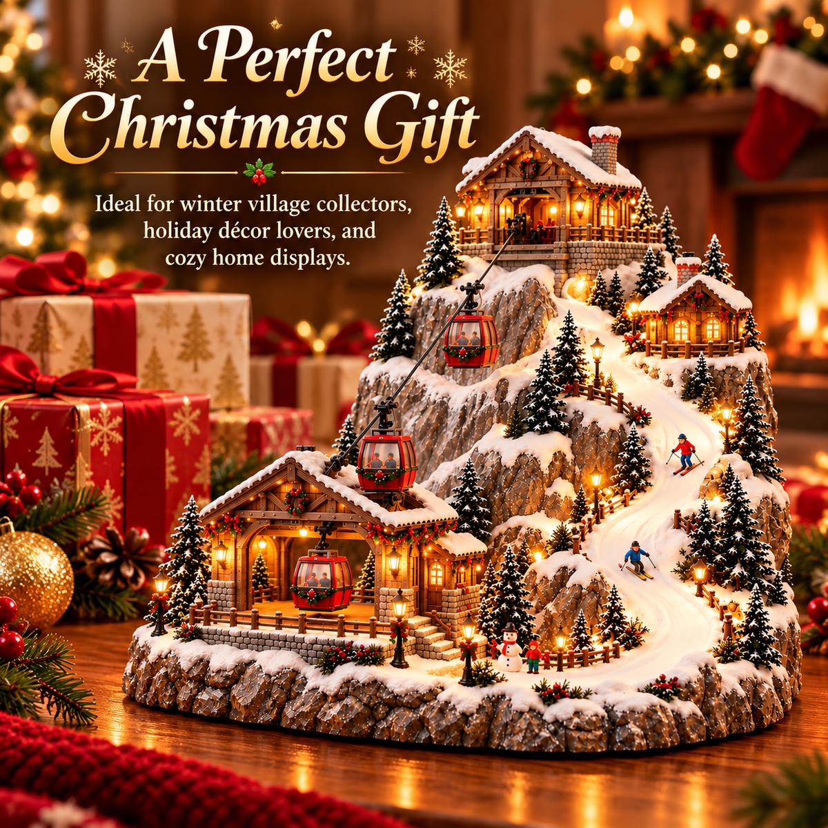 🏔️🎄 Enchanted Christmas Mountain Village™ – Magical Lighted Winter Wonderland ✨🚂