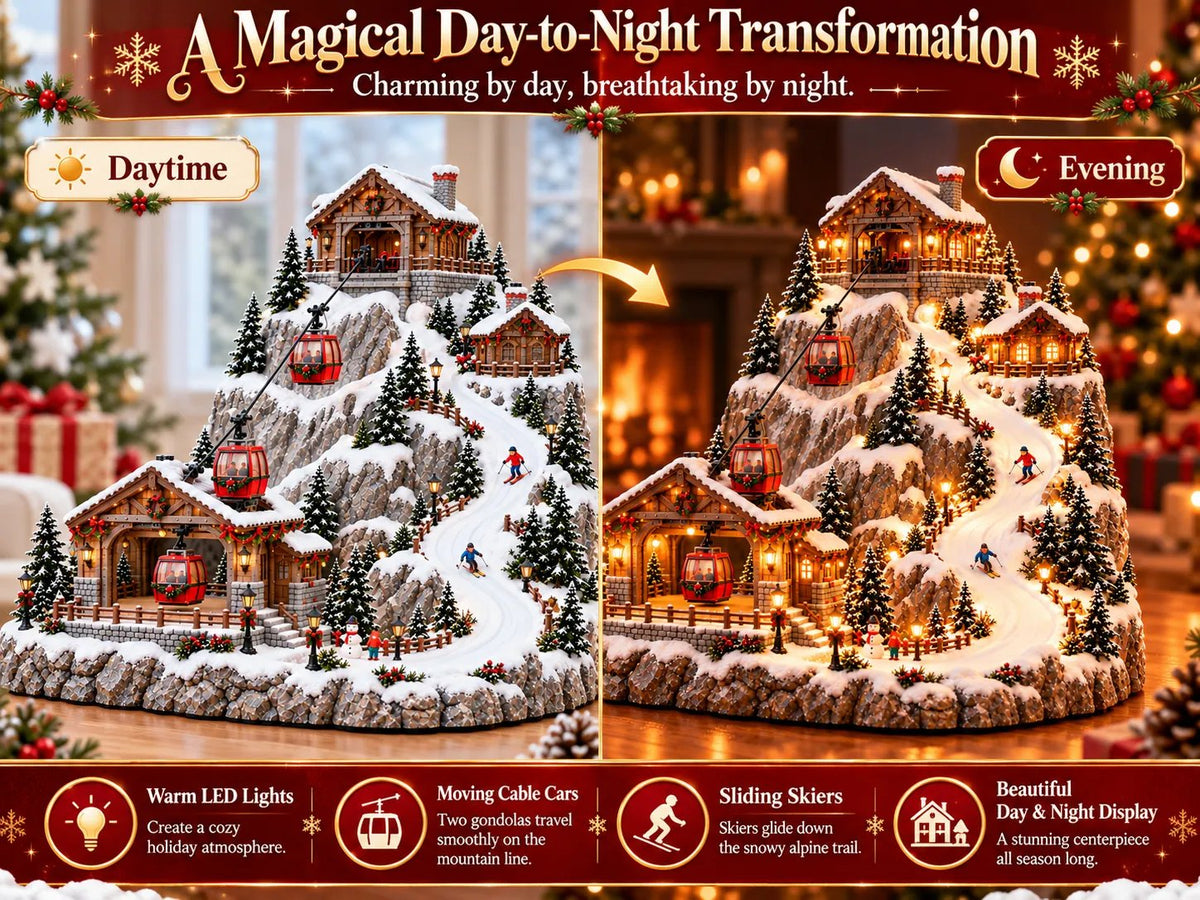 🏔️🎄 Enchanted Christmas Mountain Village™ – Magical Lighted Winter Wonderland ✨🚂