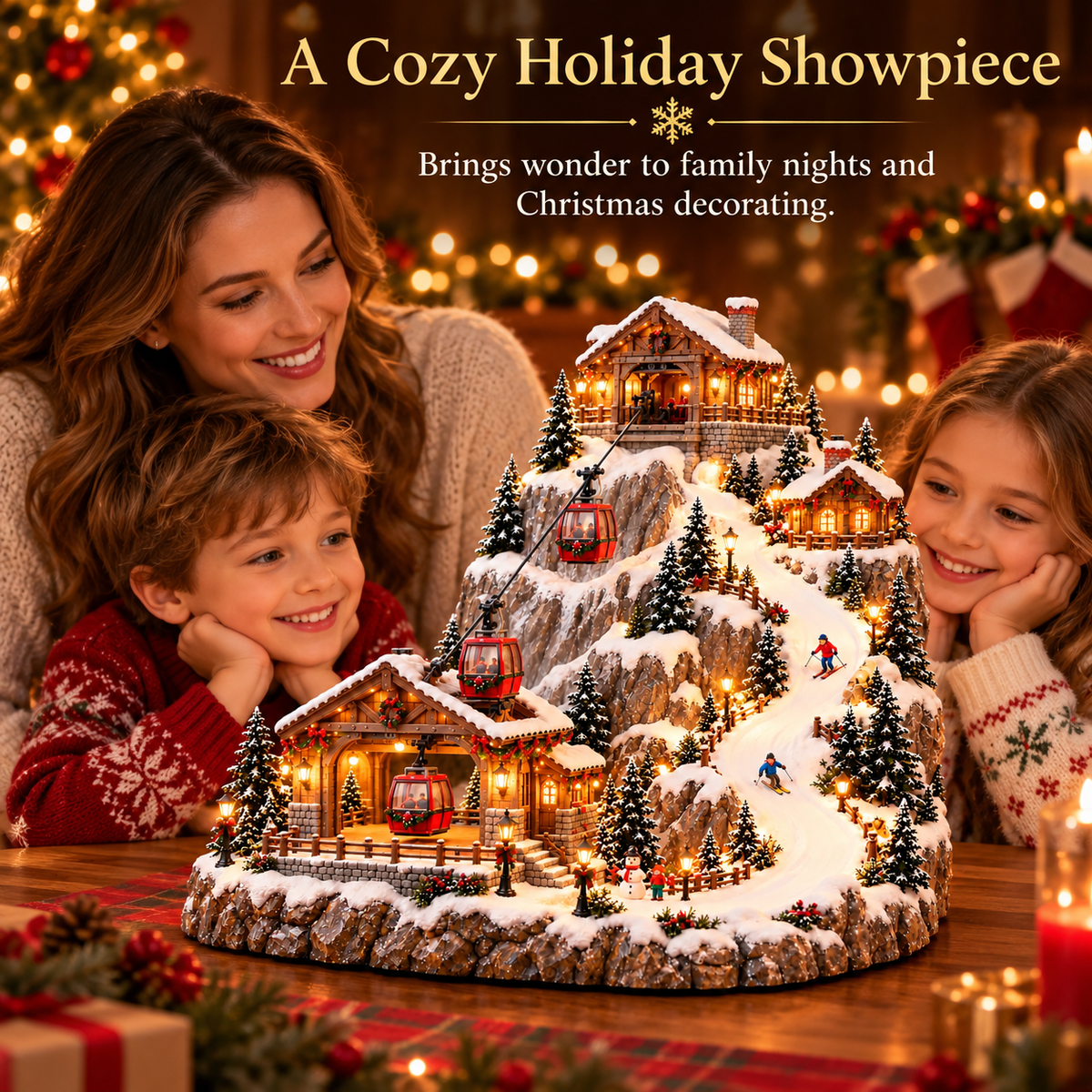 🏔️🎄 Enchanted Christmas Mountain Village™ – Magical Lighted Winter Wonderland ✨🚂