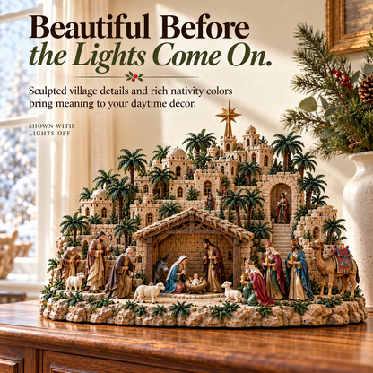 ✝️ The First Christmas Night | Illuminated Bethlehem Village