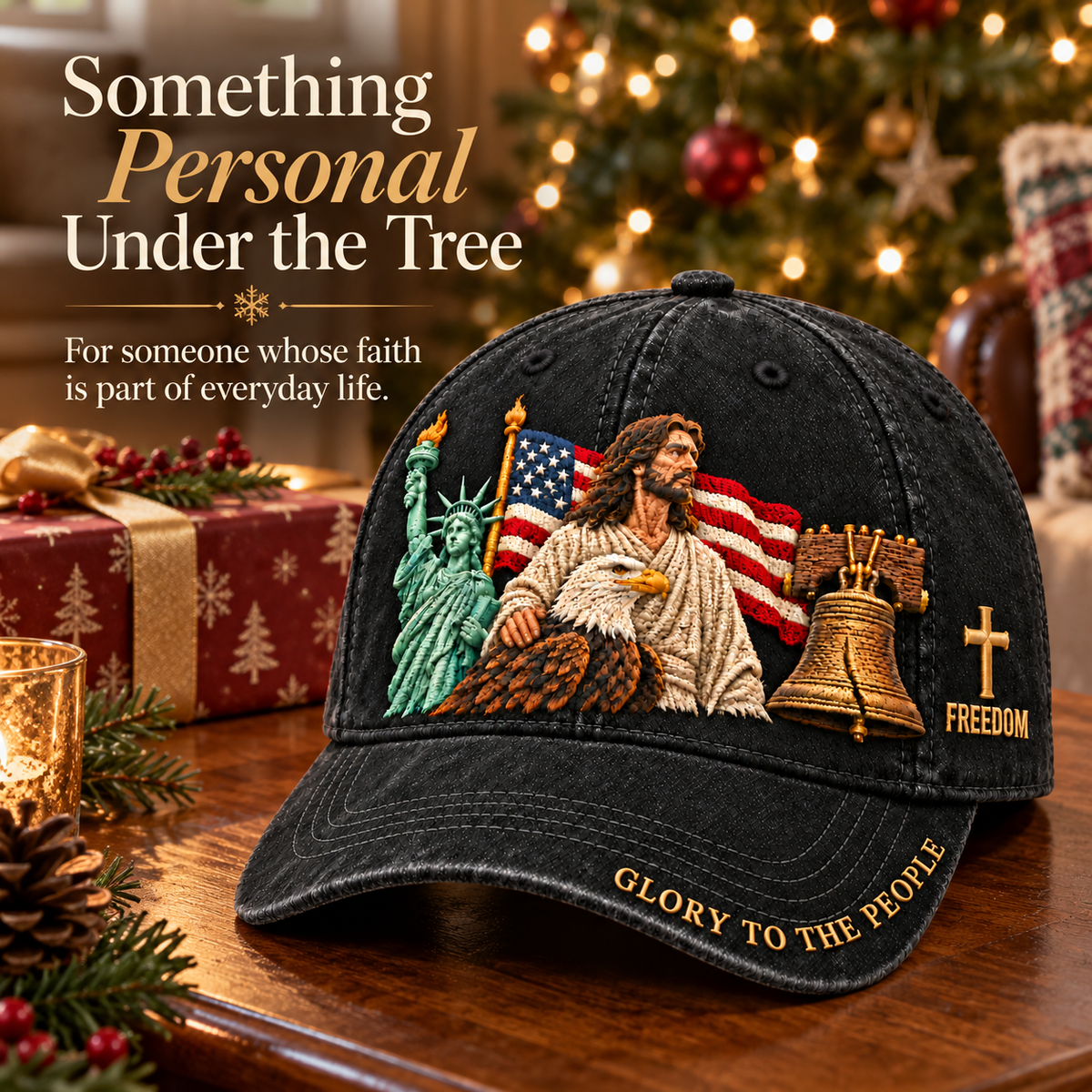 🇺🇸✝️ Faith & Freedom Heritage Cap – Embroidered American Hat