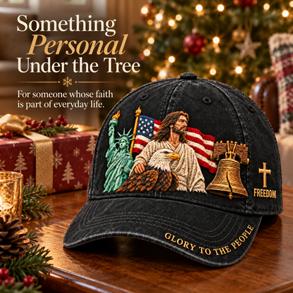 🇺🇸✝️ Faith & Freedom Heritage Cap – Embroidered American Hat