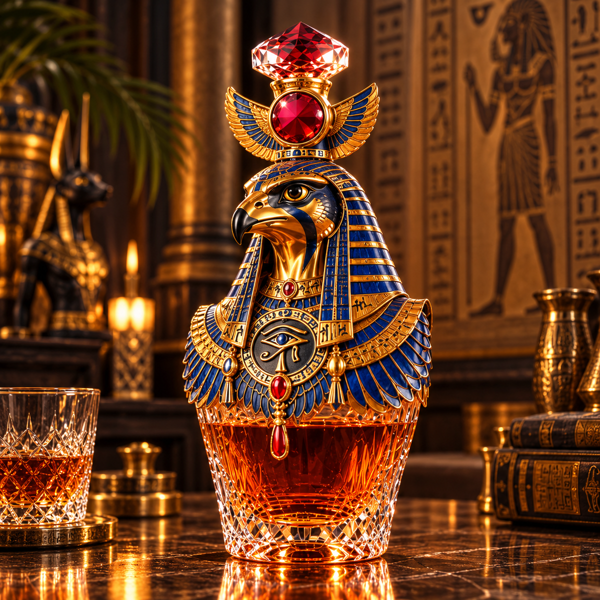 Ancient Egyptian Bastet Cat Goddess Whiskey Decanter