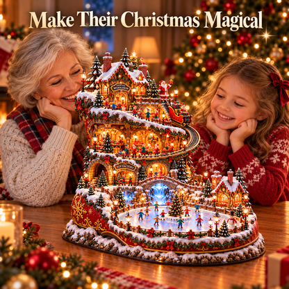 ✨LAST DAY 49% OFF🎅 Santa’s Workshop Christmas Village — Light-Up Boot-Shaped Holiday Decoration