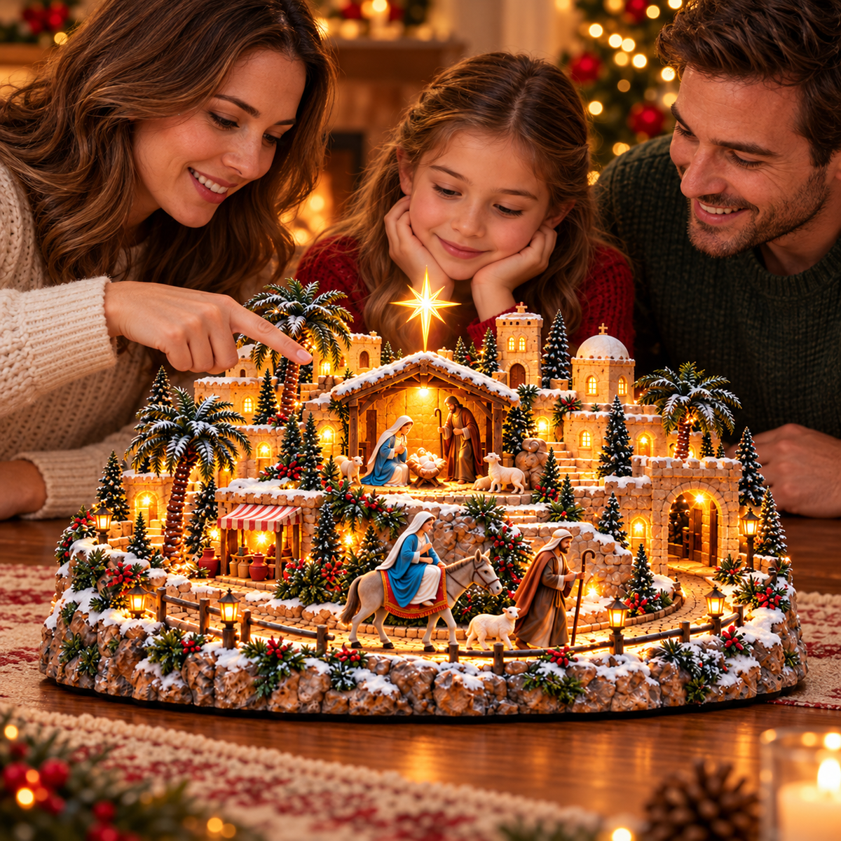 ✝️🎄 Mary’s Journey to Bethlehem™ | Lighted Christmas Village