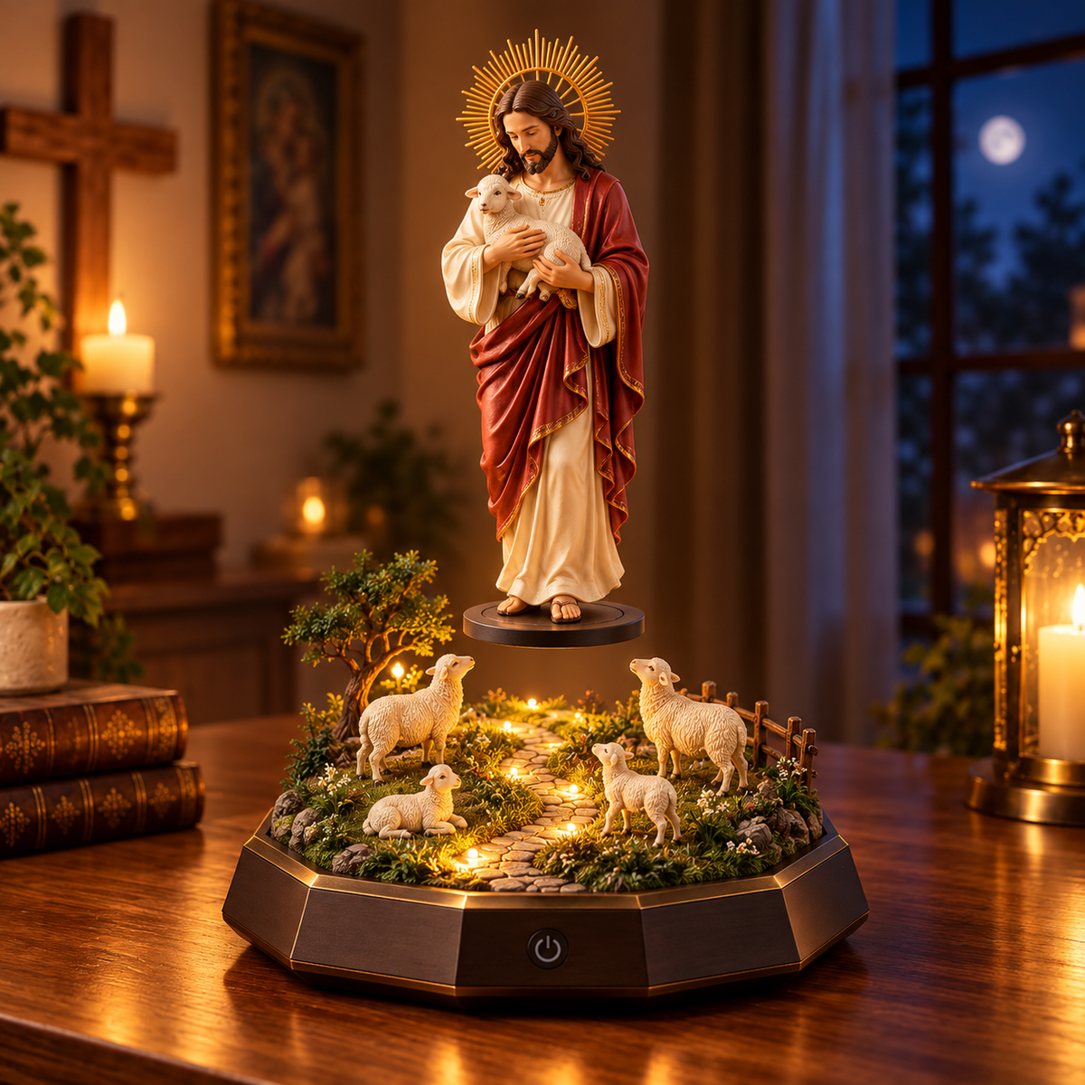 ✝️✨ Sacred Heart Ascension™ | Illuminated Jesus Faith Centerpiece