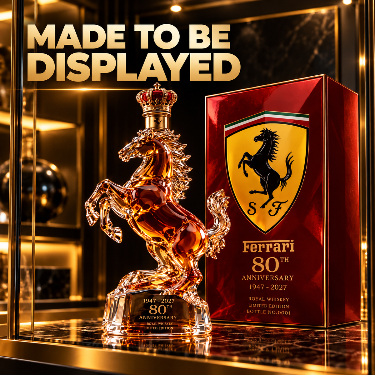 🏎️🥃 Golden Stallion 80™ | 1947–2027 Anniversary Collector Decanter