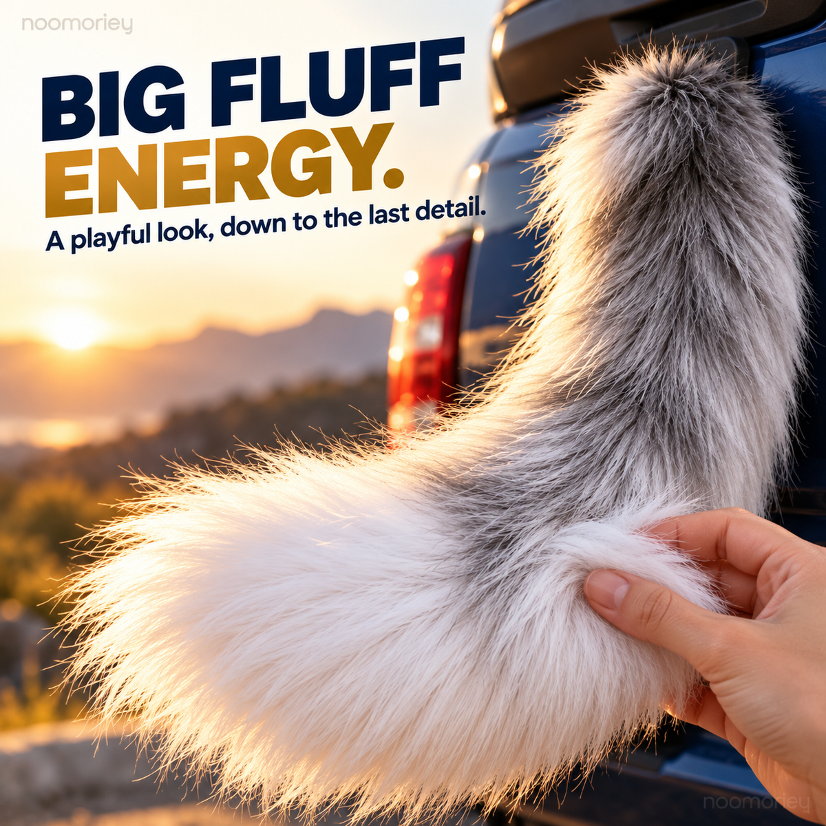 🔥 Last Day 50% OFF | 🐾 WagTail Ride™ – Funny Fluffy Tail Decor for Cars & Trucks