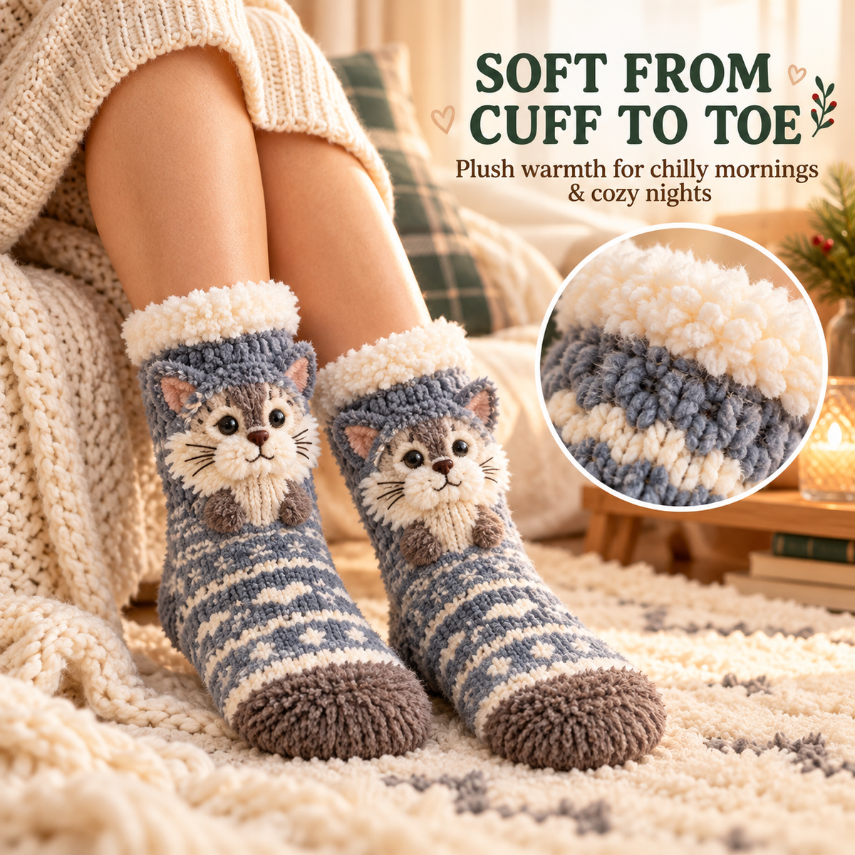 🦊🐦🦦🦉 Fuzzy Critter Toes™ | 3D Animal Slipper Socks