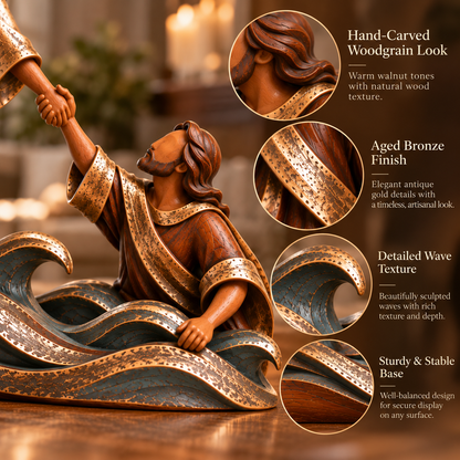 ✝️ He Reached for Me™ –Faith-Inspired Christian Sculpture
