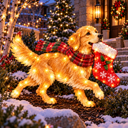 ✨🐶 Christmas Glow Pup Collection – Lighted Holiday Dog Yard Decor
