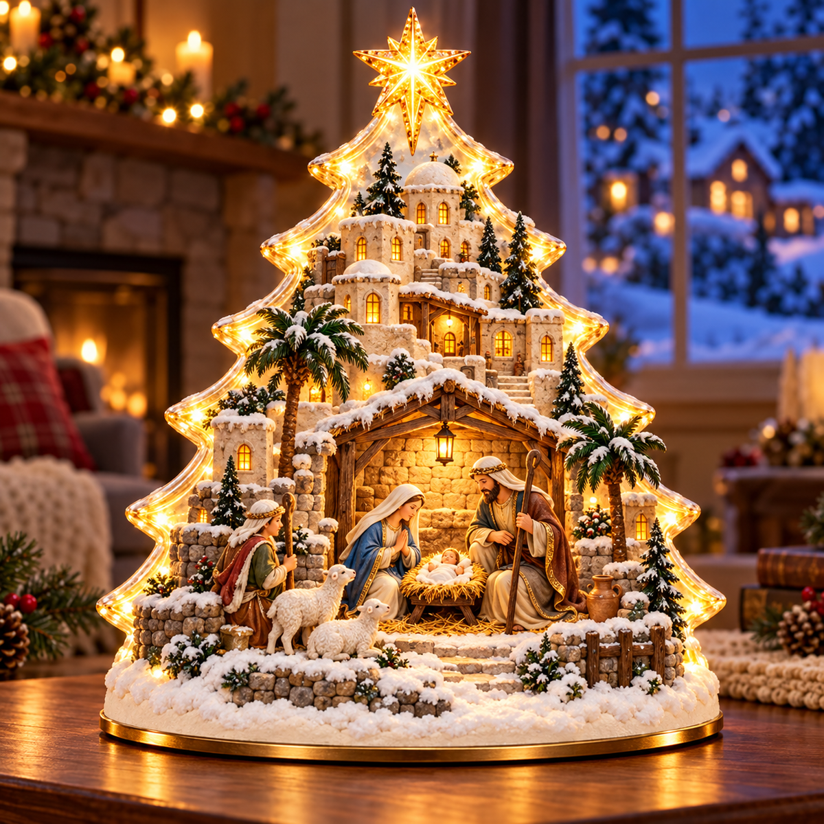 🎄 Christmas Within a Tree ✨ A Glowing Little World of Holiday Magic