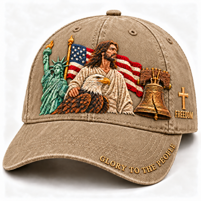 🇺🇸✝️ Faith & Freedom Heritage Cap – Embroidered American Hat