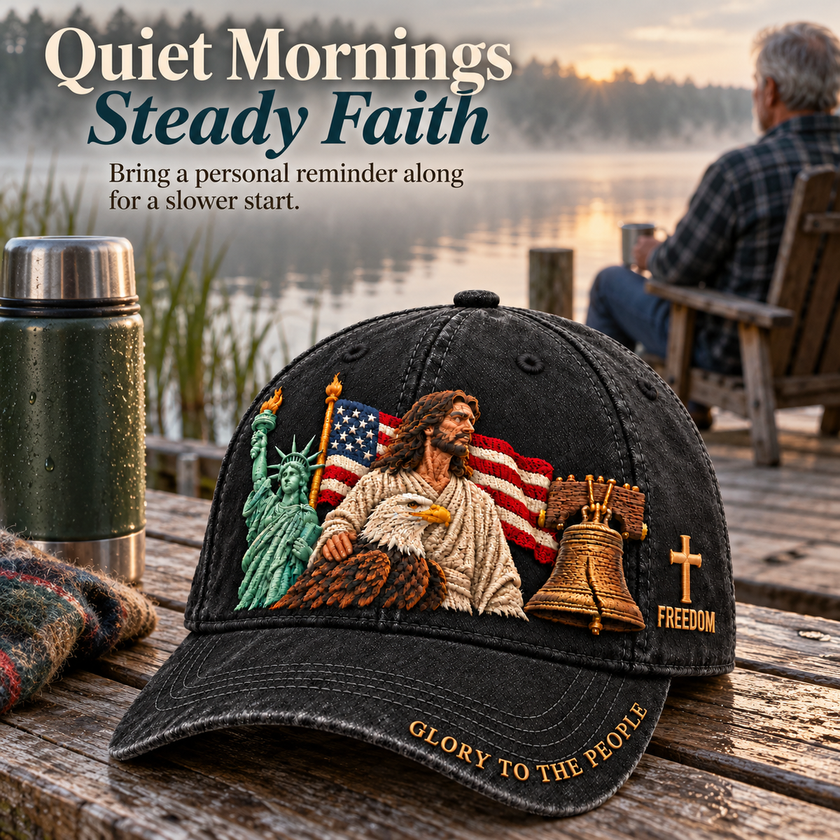 🇺🇸✝️ Faith & Freedom Heritage Cap – Embroidered American Hat