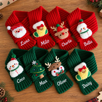 🧵🎄 DIY Christmas Pet Scarf Kit – Stitch Your Pet’s Name Yourself