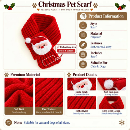 🧵🎄 DIY Christmas Pet Scarf Kit – Stitch Your Pet’s Name Yourself