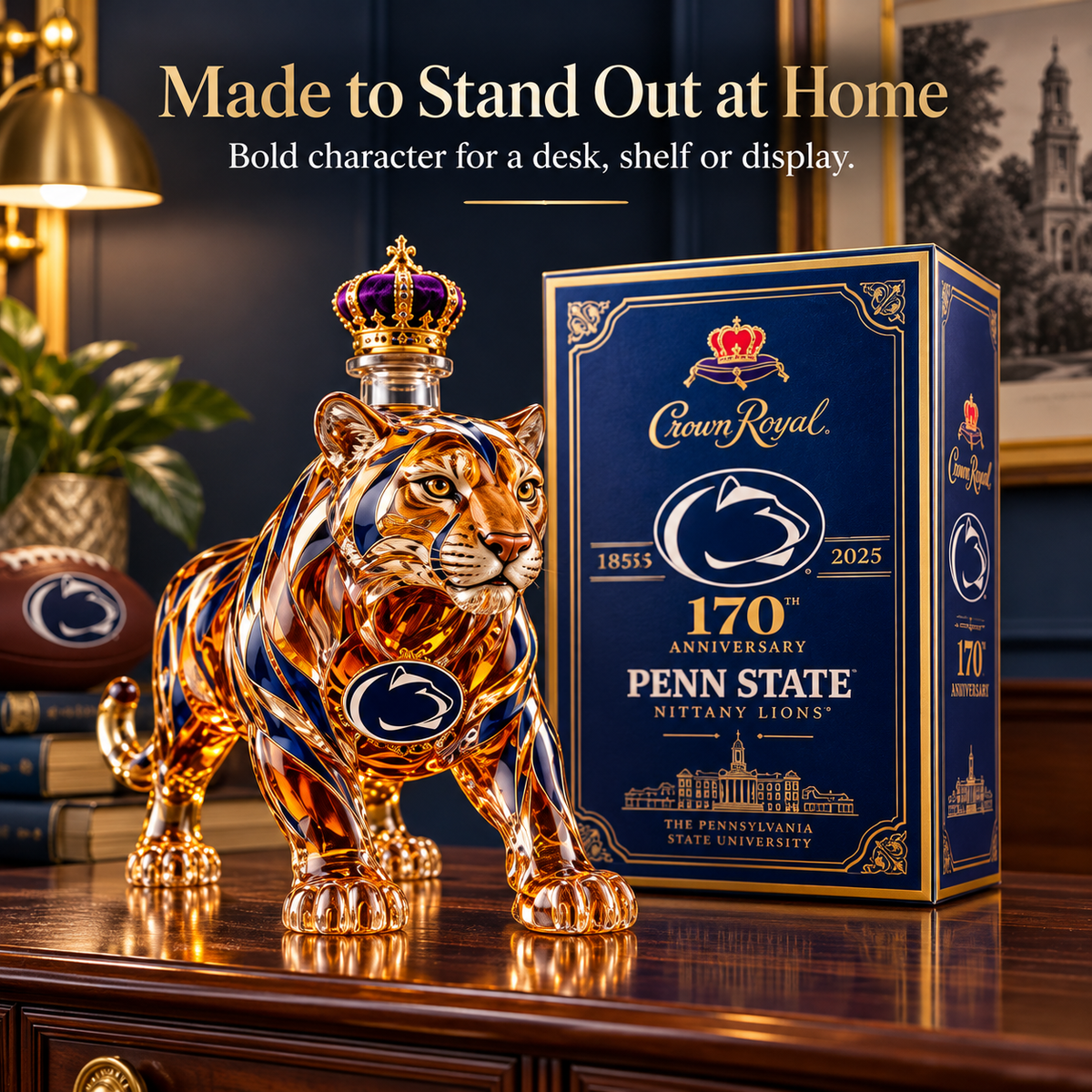 🏆 170 Years of Pride™ | Crowned Nittany Lion Collector Display
