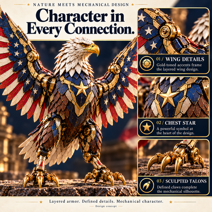 🔥 LAST DAY 49% OFF | 🦅 EagleMorph™ – Stars & Stripes Transforming Mechanical Egg