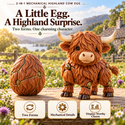 🐮🥚 Highland Hatchling™ | 2-in-1 Transforming Cow Egg