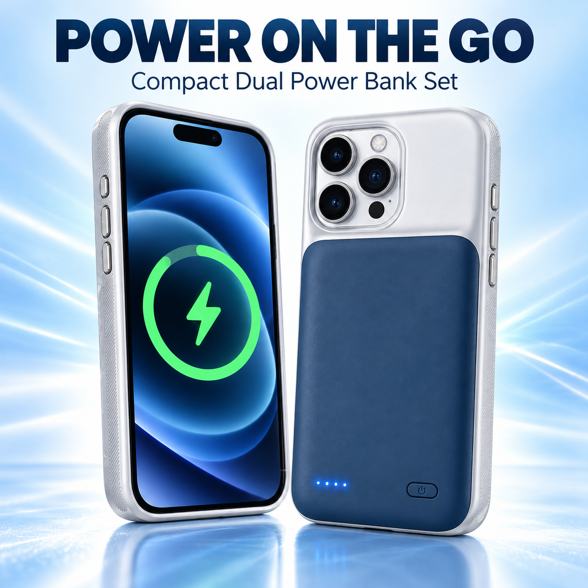 ⚡ Compact Dual Power Bank Set | For iPhone 18/17/16 Pro Max & Type-C Smartphones