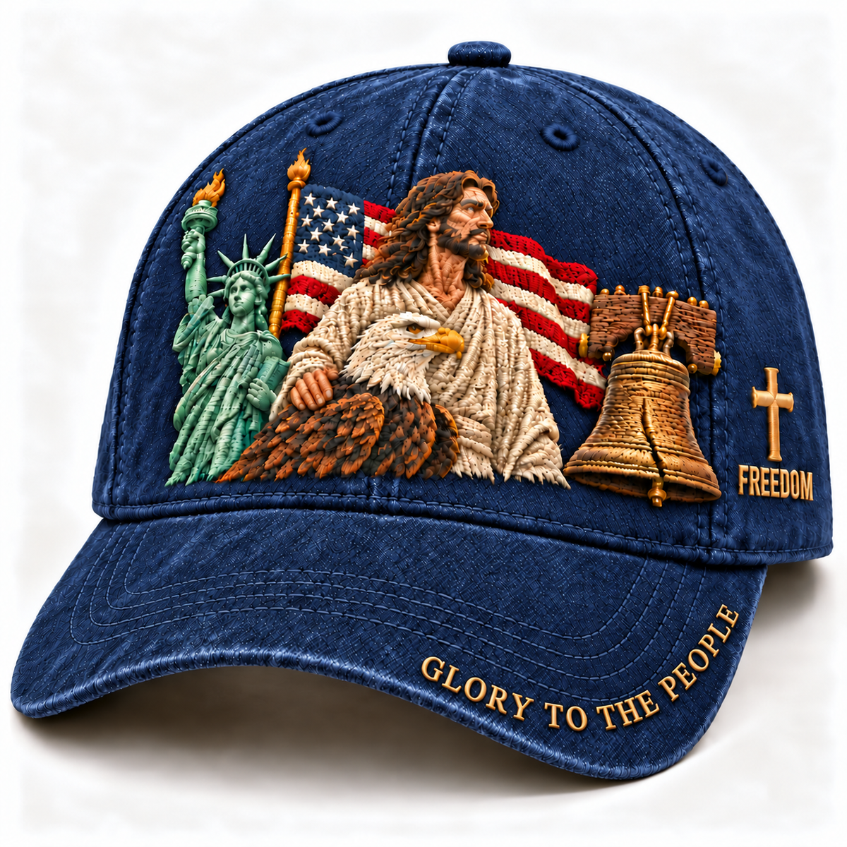 🇺🇸✝️ Faith & Freedom Heritage Cap – Embroidered American Hat