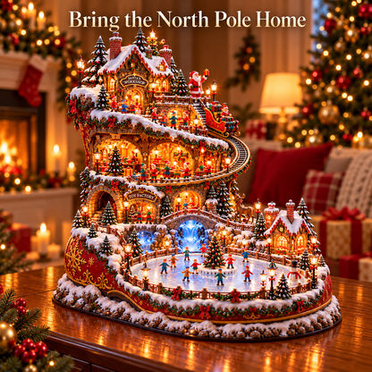✨LAST DAY 49% OFF🎅 Santa’s Workshop Christmas Village — Light-Up Boot-Shaped Holiday Decoration