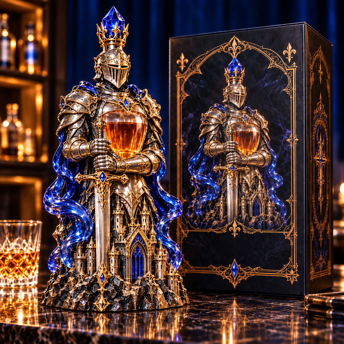 ⚔️🥃 Oathkeeper™ Knight Whiskey Decanter | Medieval Sword & Gothic Bar Decor 🛡️