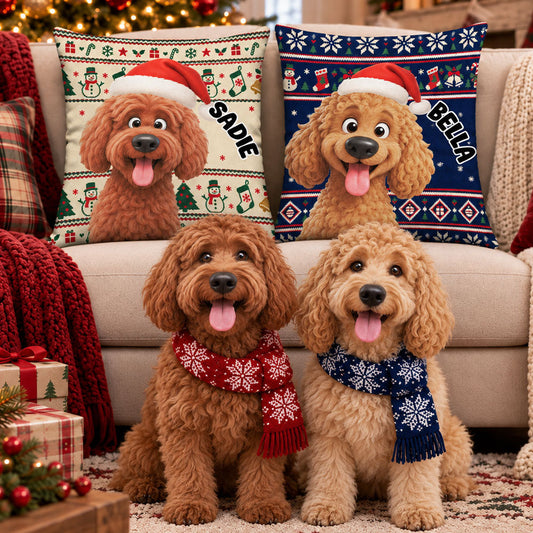 🎁🐶 Christmas With My Pup™ | Personalized Holiday Throw Pillow
