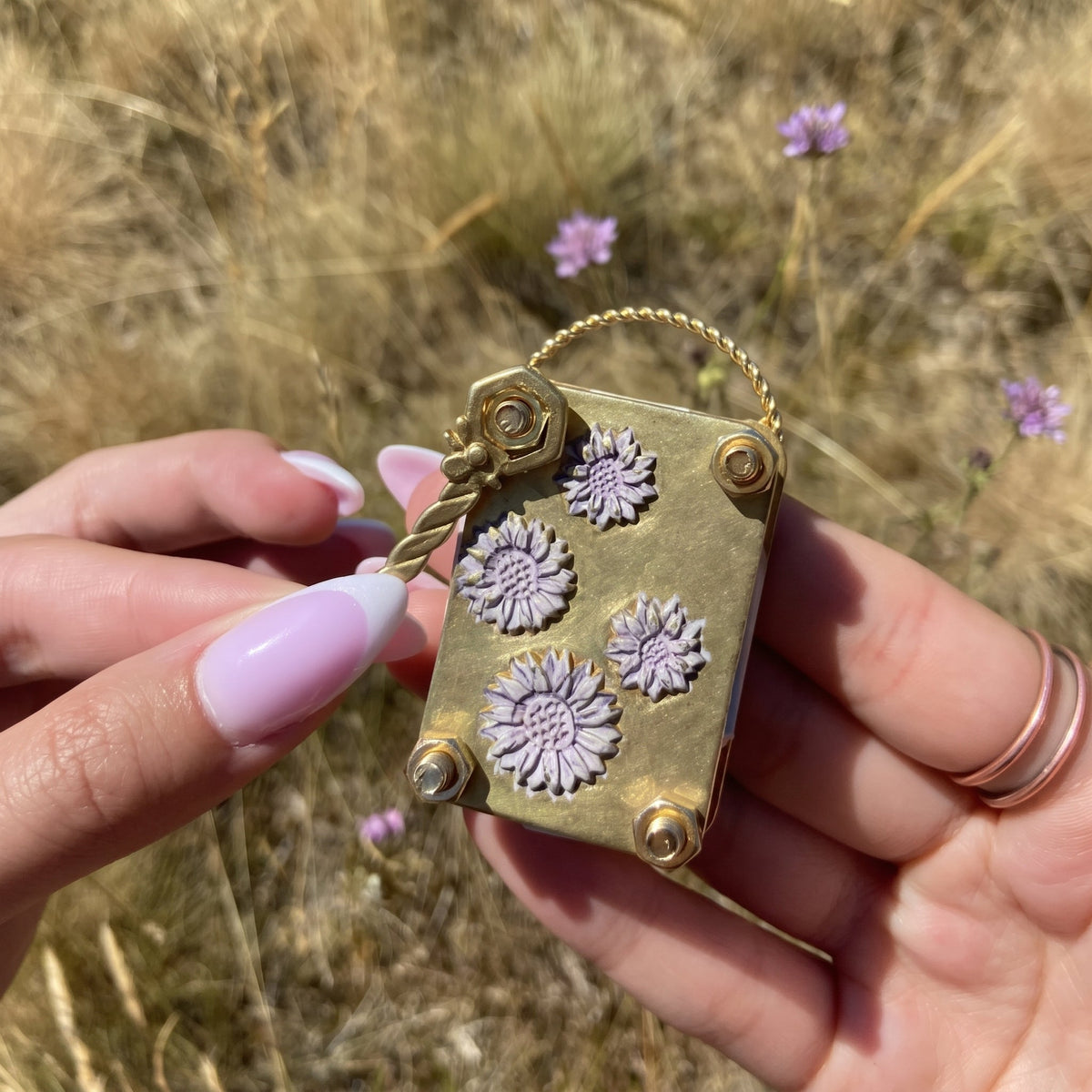 🌸 Tiny Blooms, Forever Kept | Mini Brass Flower Press