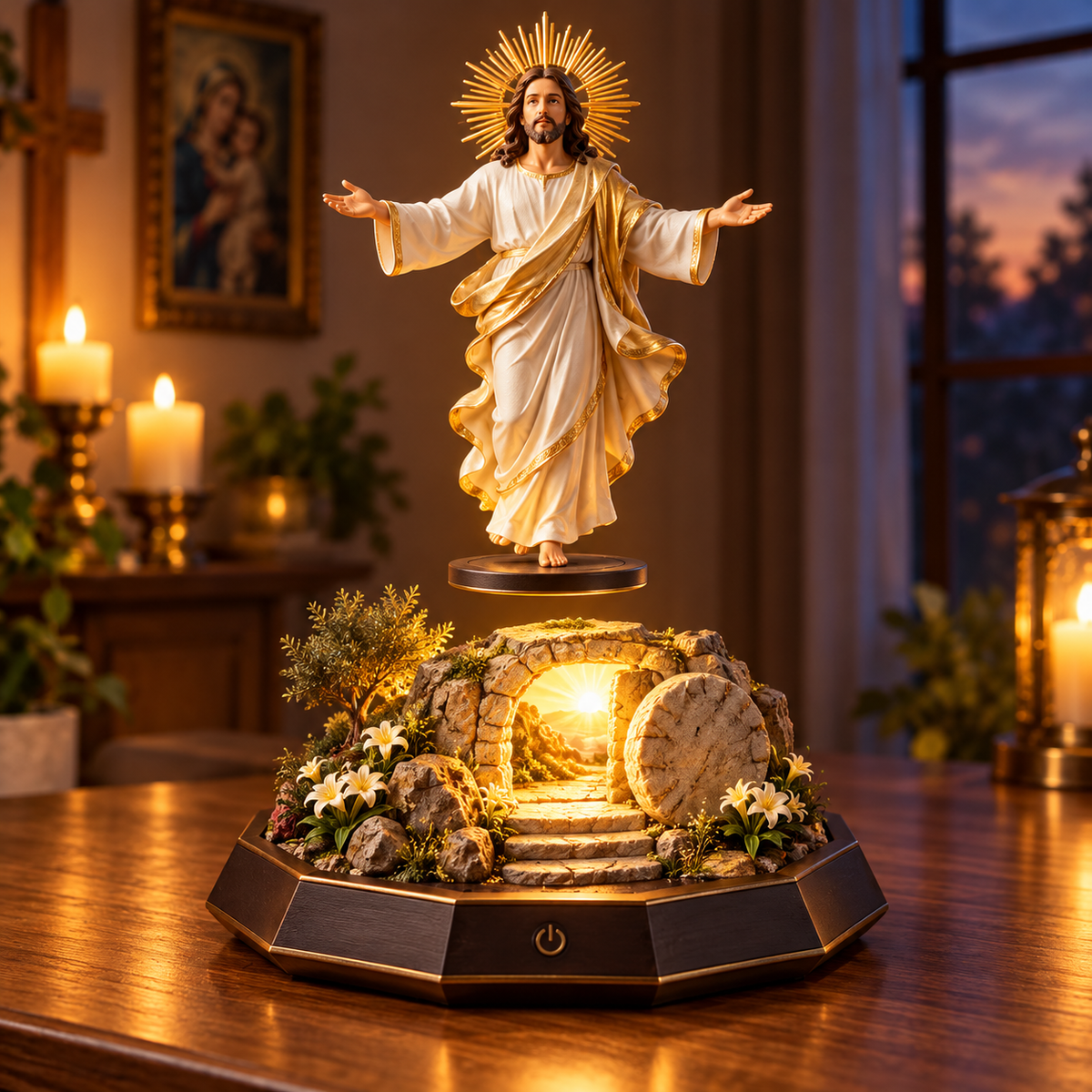 ✝️✨ Sacred Heart Ascension™ | Illuminated Jesus Faith Centerpiece