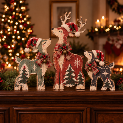 🐾🎄 Christmas Mischief Cats™ | Lighted Vintage Holiday Trio