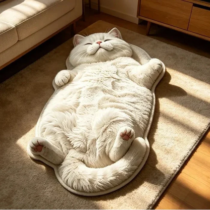 🐱🛋️ Cozy Cat Loaf™ | Chubby Tabby Accent Rug