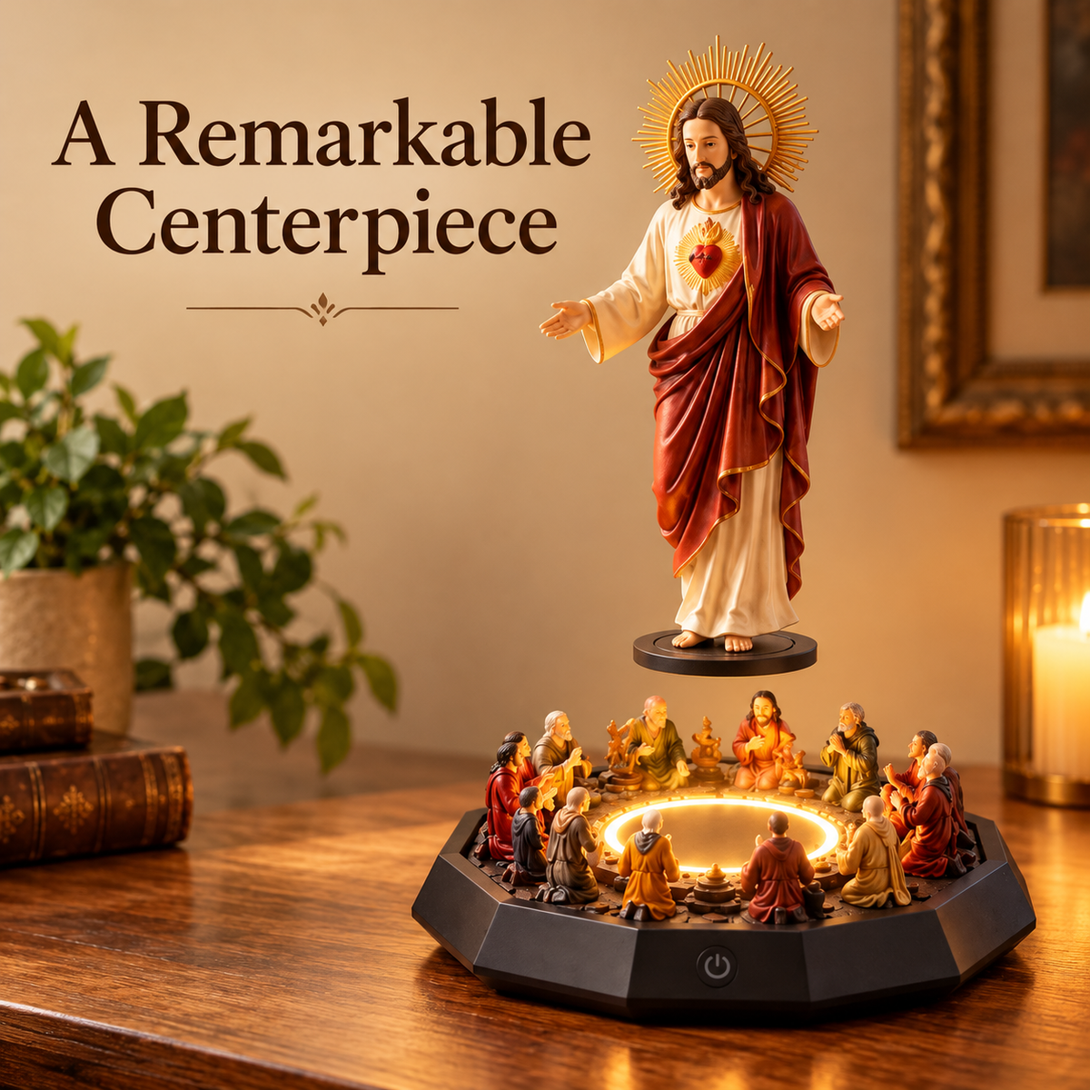 ✝️✨ Sacred Heart Ascension™ | Illuminated Jesus Faith Centerpiece