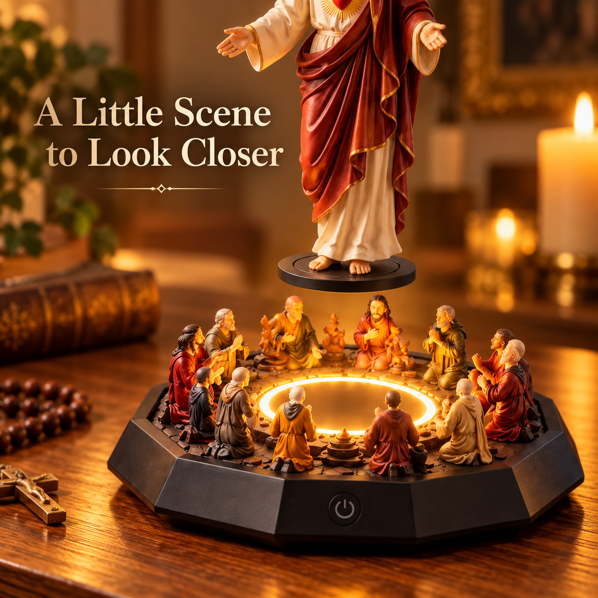 ✝️✨ Sacred Heart Ascension™ | Illuminated Jesus Faith Centerpiece