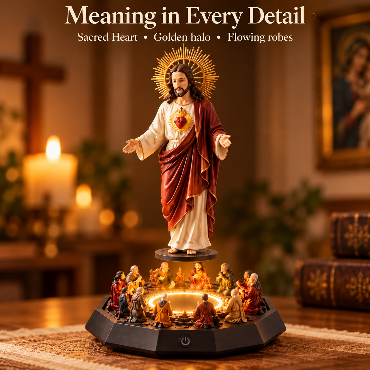 ✝️✨ Sacred Heart Ascension™ | Illuminated Jesus Faith Centerpiece