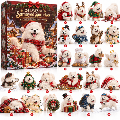 🐾 The Samoyed Trouble Club | 24 Christmas Collectibles