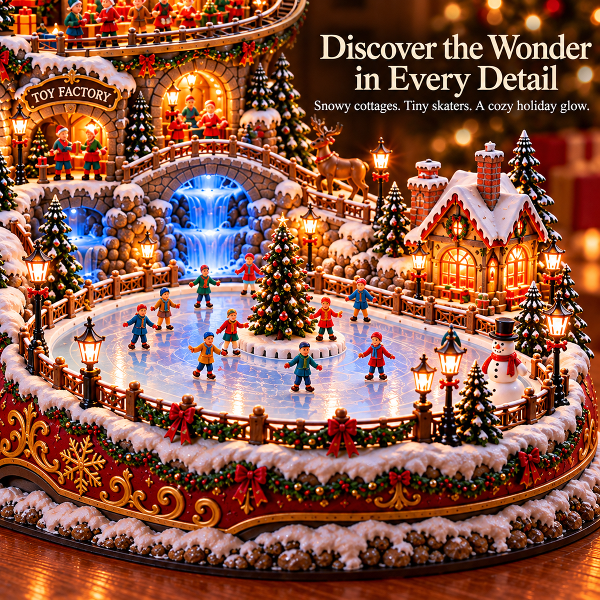 ✨LAST DAY 49% OFF🎅 Santa’s Workshop Christmas Village — Light-Up Boot-Shaped Holiday Decoration