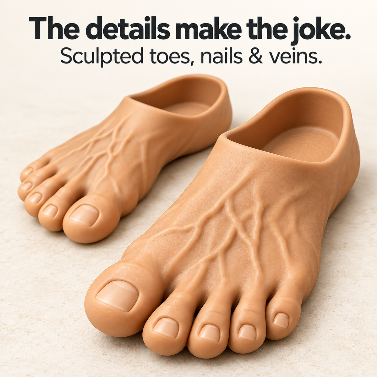 🦶 Big Foot Energy | Realistic Giant Toe Slippers 😂