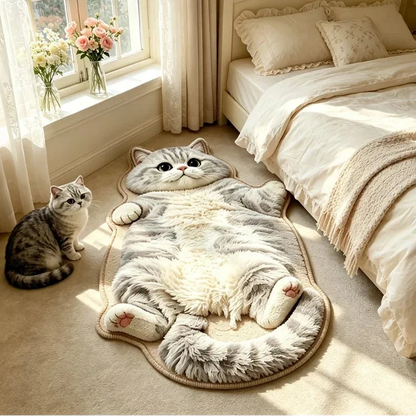 🐱🛋️ Cozy Cat Loaf™ | Chubby Tabby Accent Rug