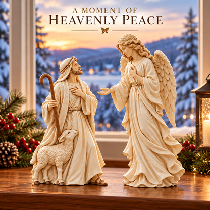 👼 Heaven Speaks to the Shepherd | Christmas Figurine Set
