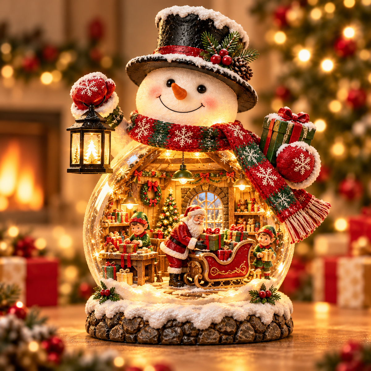⛄✨ Christmas Village Snowman™ | Lighted Holiday Scene Tabletop Decor