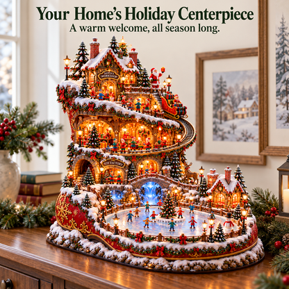 ✨LAST DAY 49% OFF🎅 Santa’s Workshop Christmas Village — Light-Up Boot-Shaped Holiday Decoration