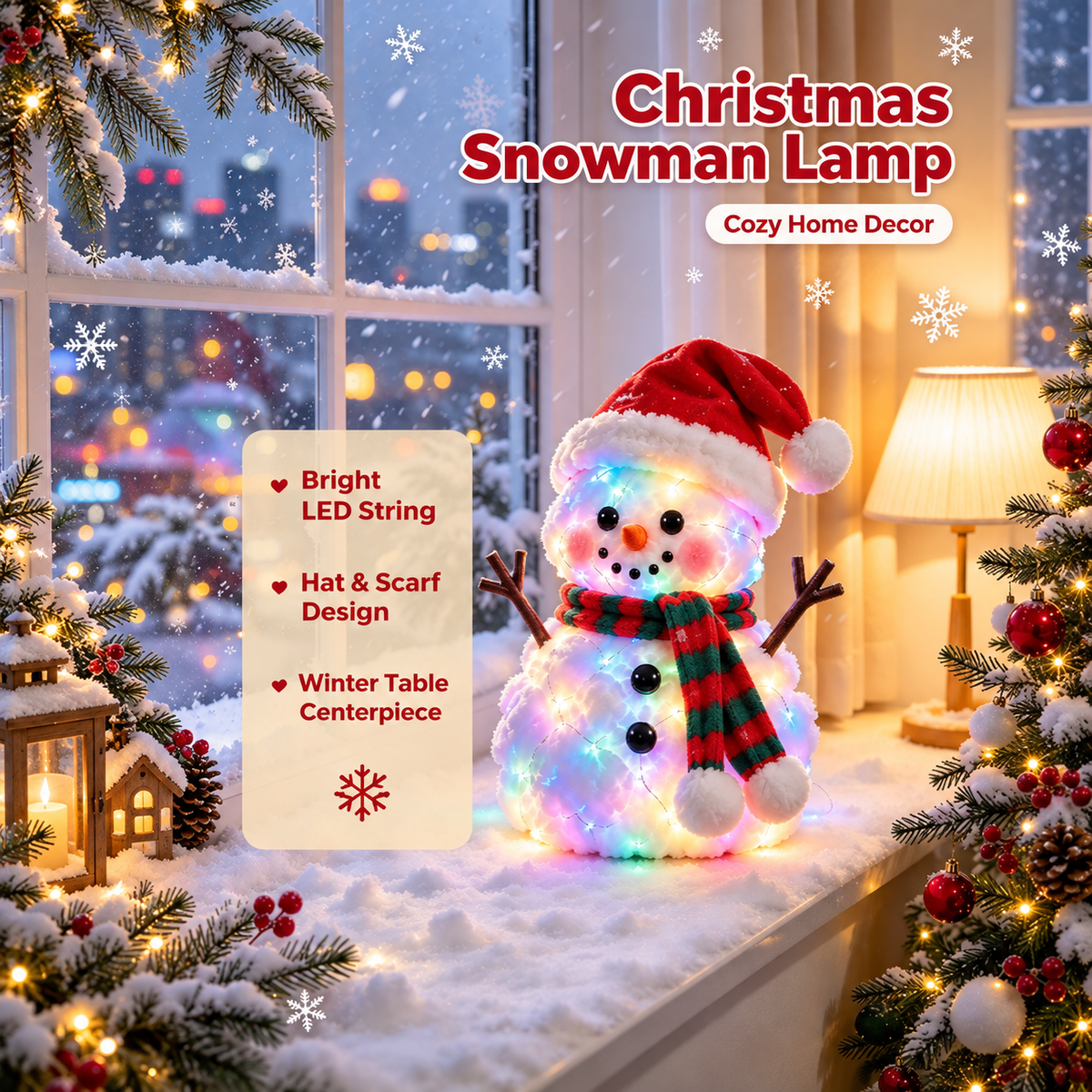 🔥 LAST DAY 49% OFF | ⛄✨ Snowman Glow™ – Light-Up Christmas Plush Decor